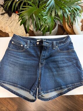 Levi's A-Line Dark Blue High-Rise Denim Shorts Size 30